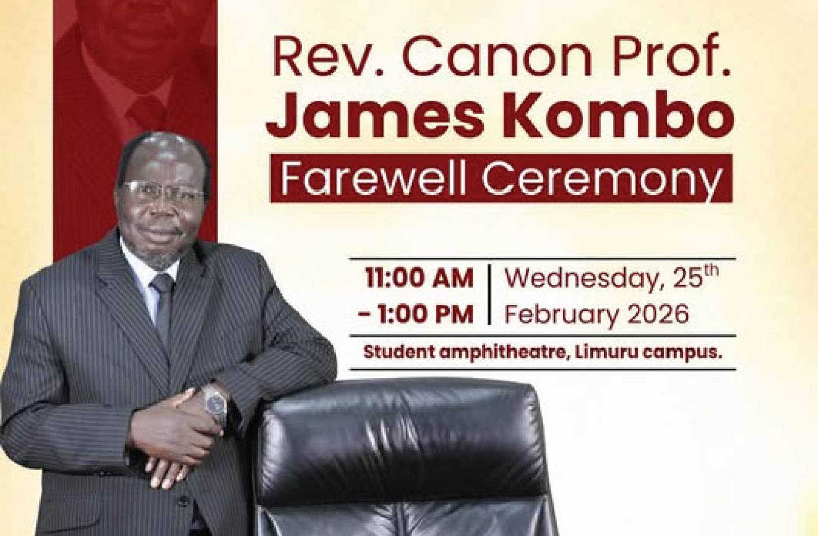 Honoring a Legacy of Excellence: Farewell Ceremony for Rev. Canon Prof. James Kombo